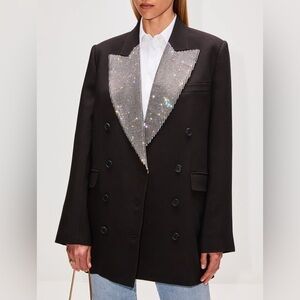 Khaite Black Double-Breasted Blazer